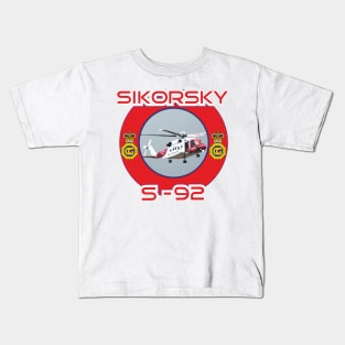 UK Coastguard Helicopter, Sikorsky S-92 Kids T-Shirt